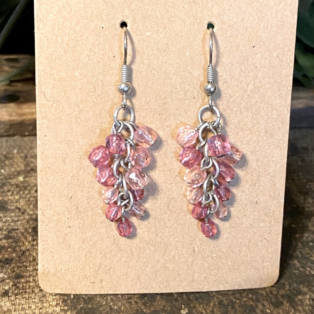 Pink Dangling Earrings